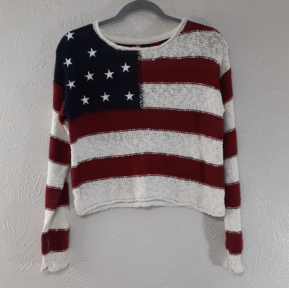 Women's medium American flag sweater